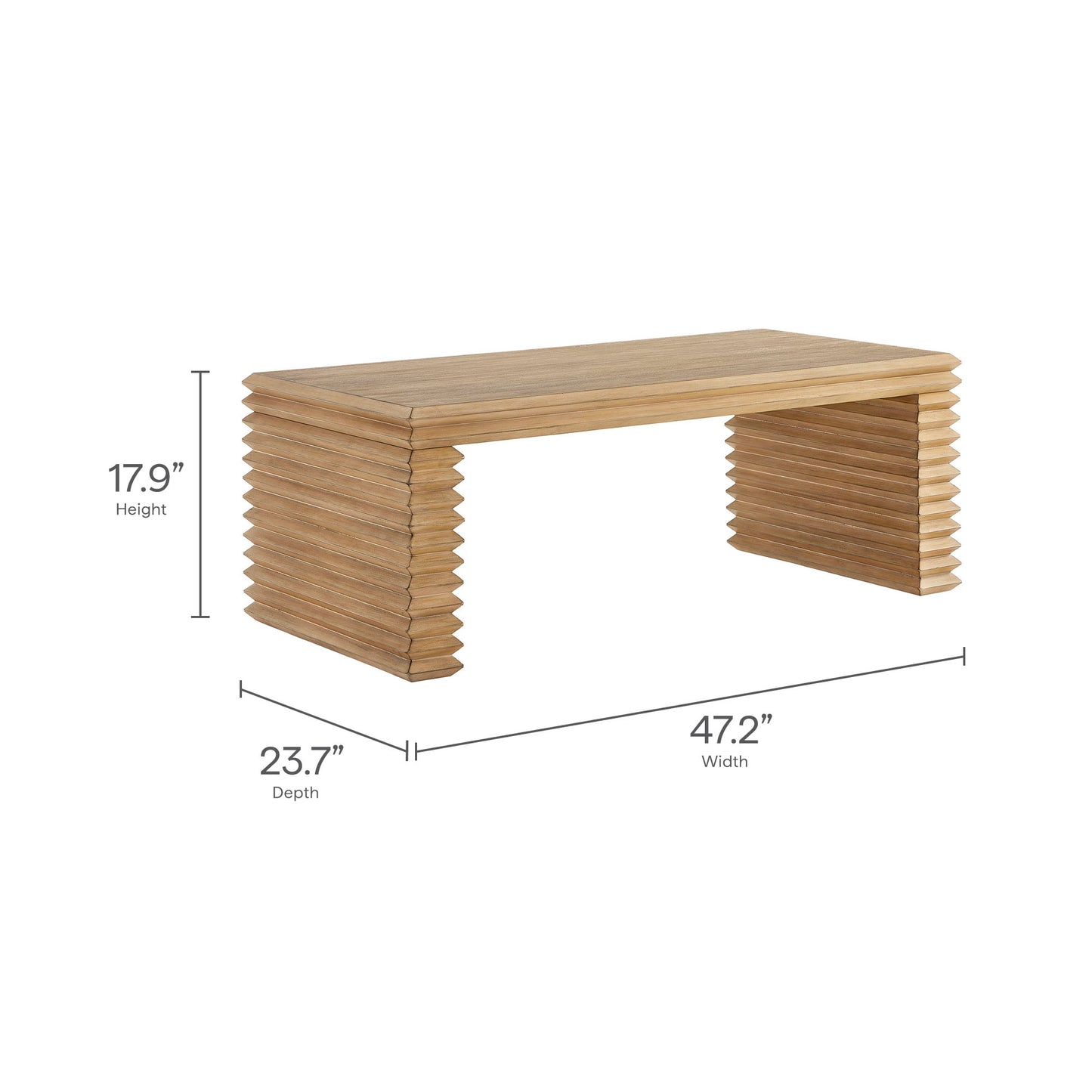 Canto Rectangular Stacked Design Coffee Table by Modway EEI-7348 FredCo