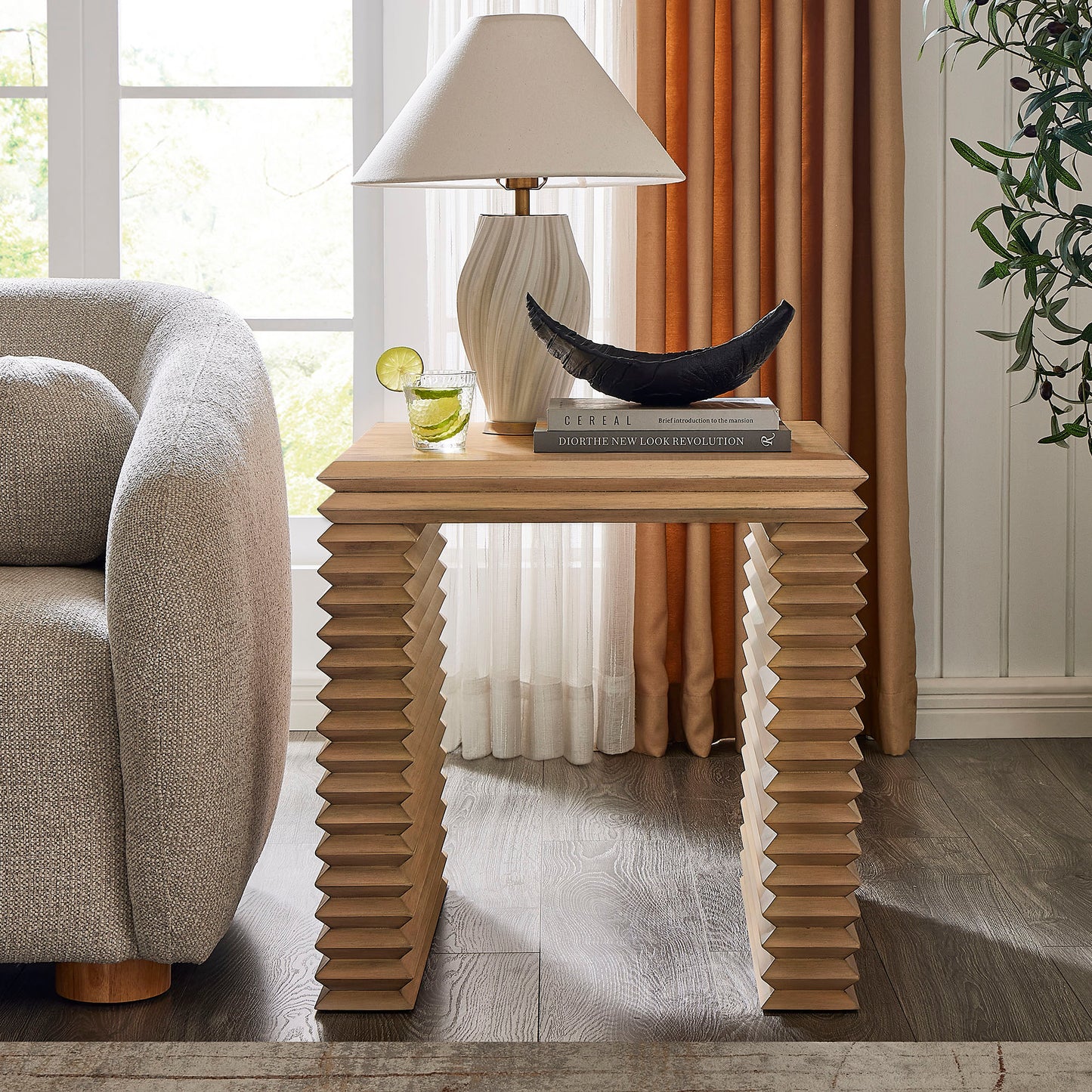 Canto Square 24" Stacked Design End Table by Modway EEI-7349 FredCo
