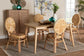 Carita Modern Bohemian Natural Brown Rattan 5-Piece Dining Set FredCo