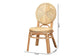 Carita Modern Bohemian Natural Brown Rattan Dining Chair FredCo