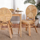 Carita Modern Bohemian Natural Brown Rattan Dining Chair FredCo