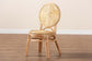 Carita Modern Bohemian Natural Brown Rattan Dining Chair FredCo