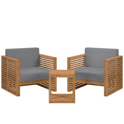 Carlsbad 3-Piece Teak Wood Outdoor Patio Set, EEI-5838 FredCo