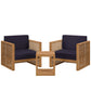 Carlsbad 3-Piece Teak Wood Outdoor Patio Set, EEI-5838 FredCo
