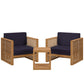 Carlsbad 3-Piece Teak Wood Outdoor Patio Set, EEI-5838 FredCo
