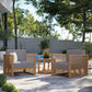 Carlsbad 3-Piece Teak Wood Outdoor Patio Set, EEI-5838 FredCo