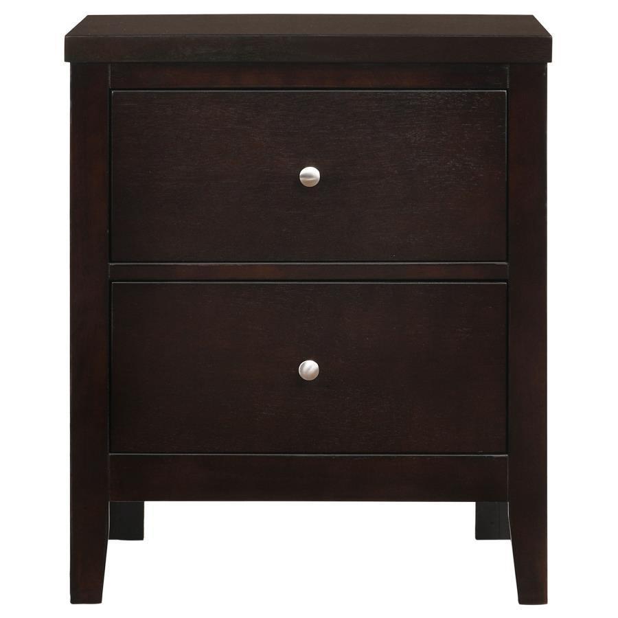Carlton Bedroom Set with Upholstered Headboard Cappuccino Coaster Queen 5 Piece FredCo