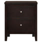 Carlton Bedroom Set with Upholstered Headboard Cappuccino Coaster Queen 5 Piece FredCo