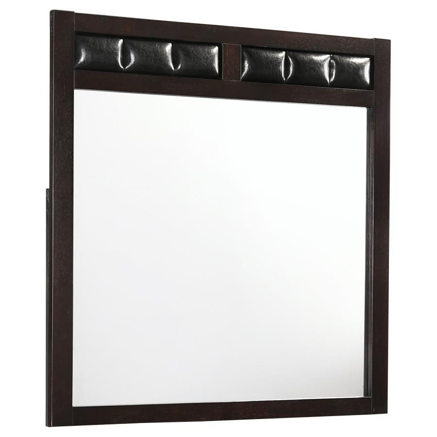Carlton Bedroom Set with Upholstered Headboard Cappuccino Coaster Queen 5 Piece FredCo