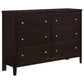 Carlton Queen Bedroom Set with Upholstered Headboard Cappuccino Coaster FredCo