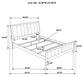 Carlton Queen Bedroom Set with Upholstered Headboard Cappuccino Coaster FredCo