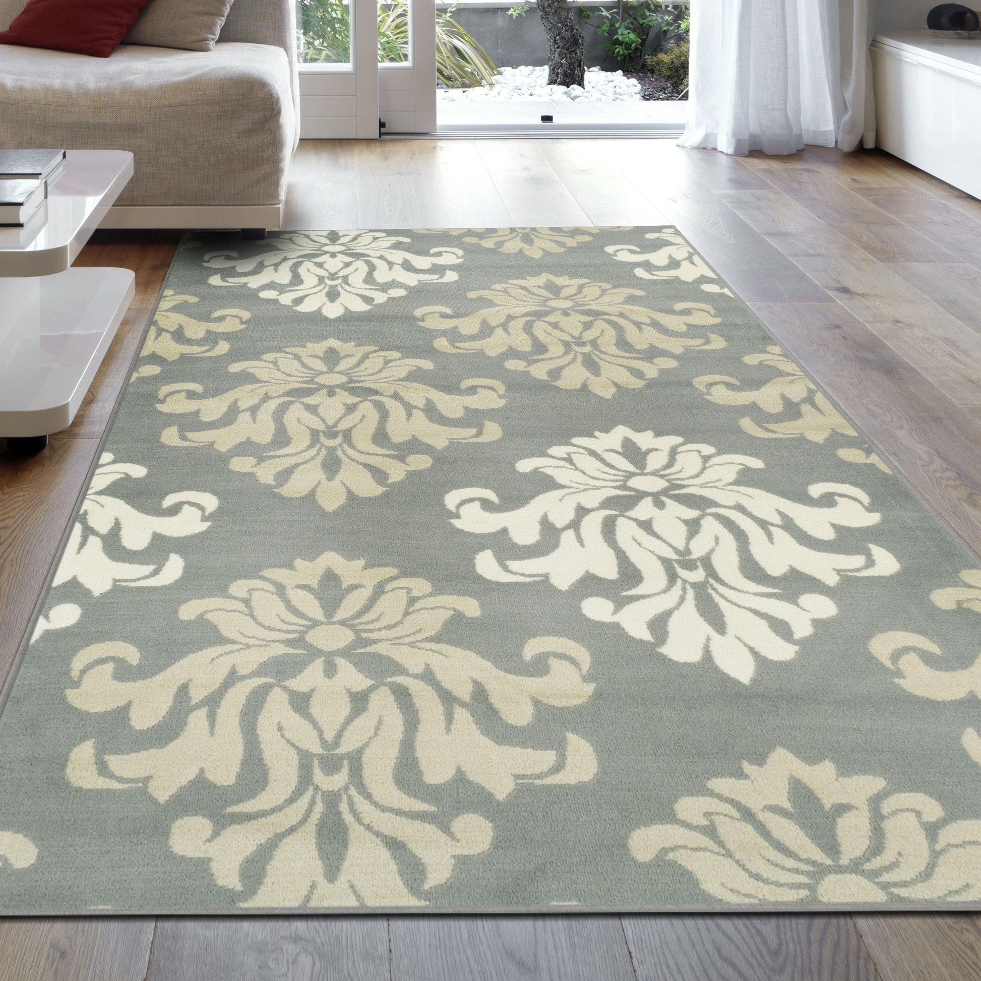 Casper Vintage Floral Damask Rug FredCo