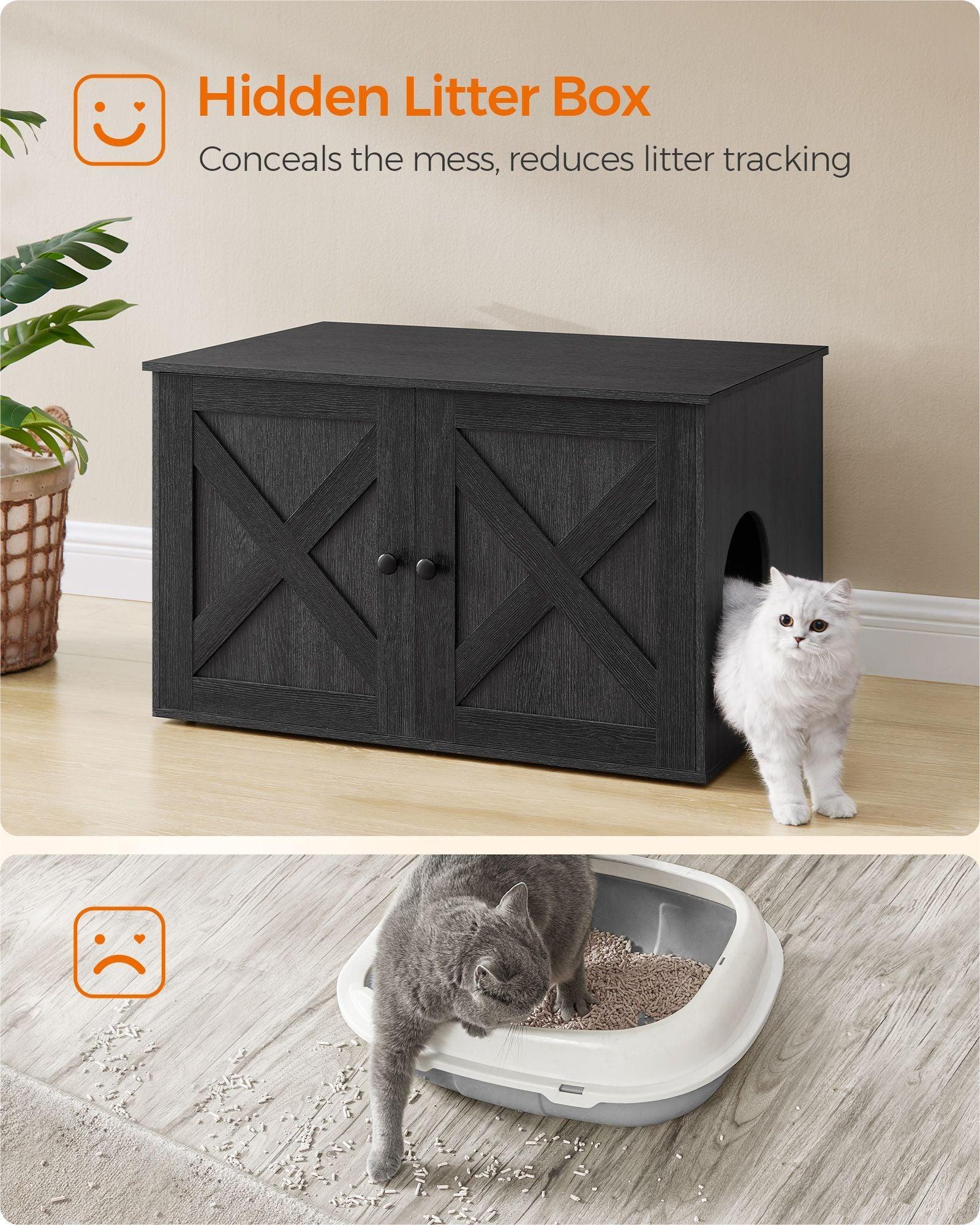 Cat Litter Box Enclosure with Removable Divider FredCo