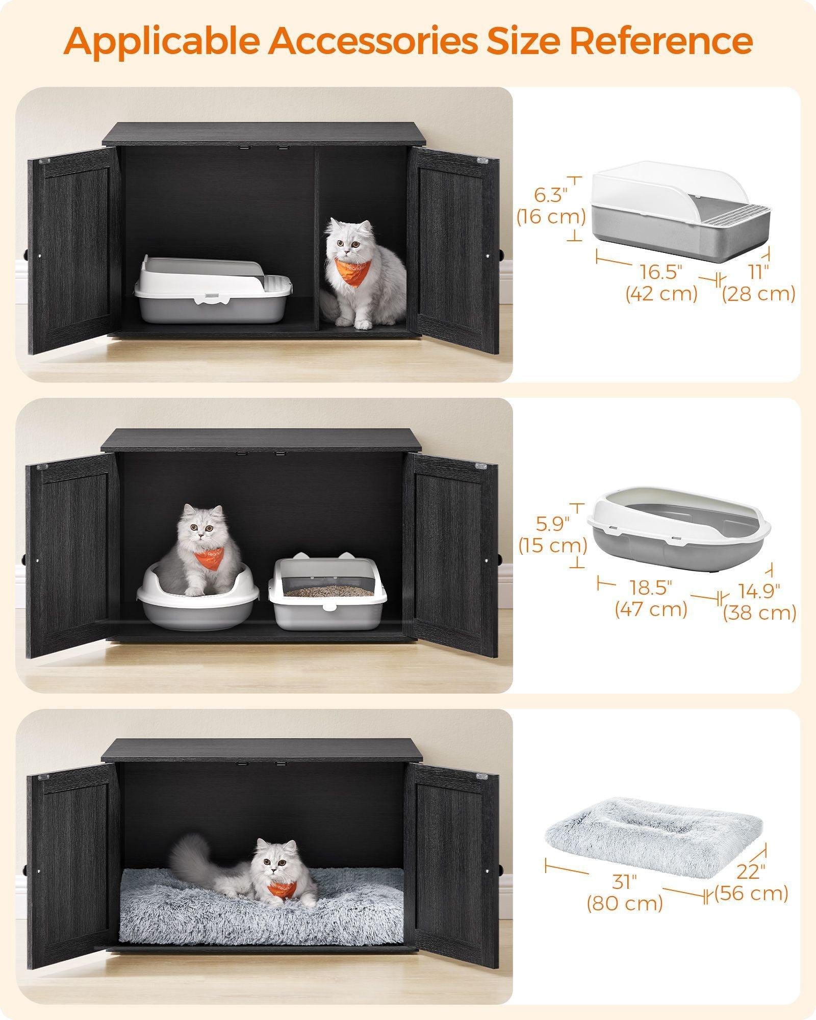Cat Litter Box Enclosure with Removable Divider FredCo