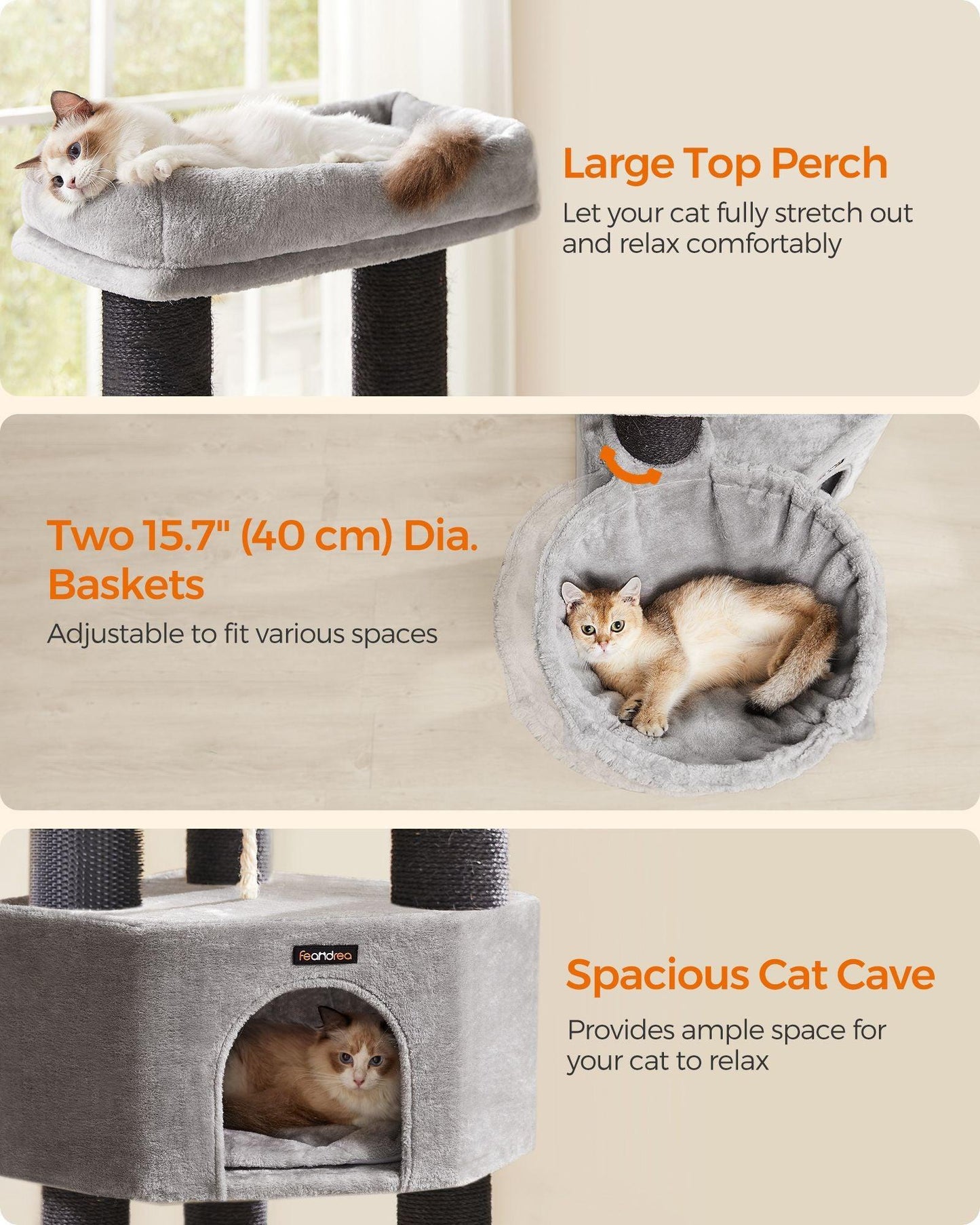 Cat Tree Gray and Black FredCo