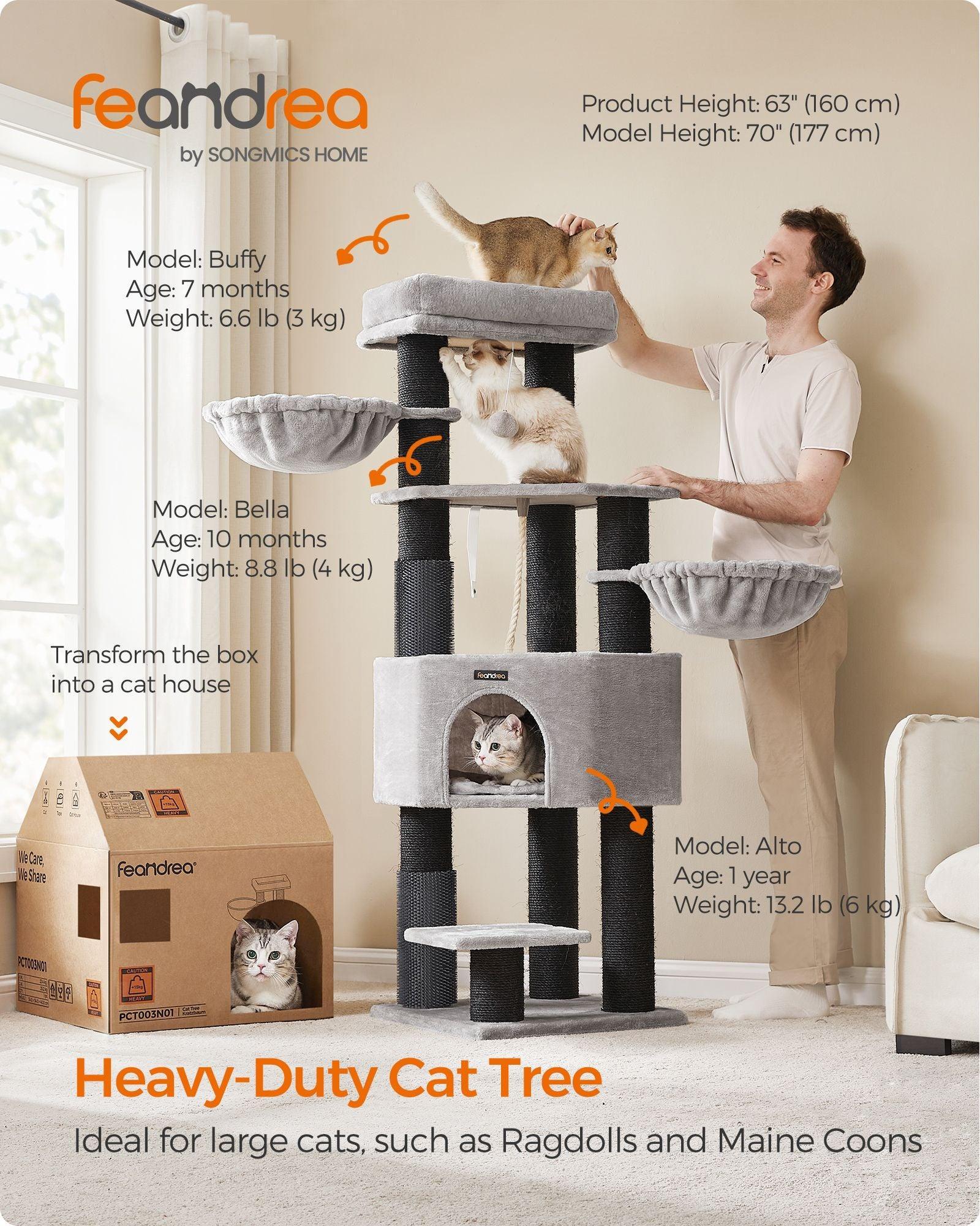 Cat Tree Gray and Black FredCo