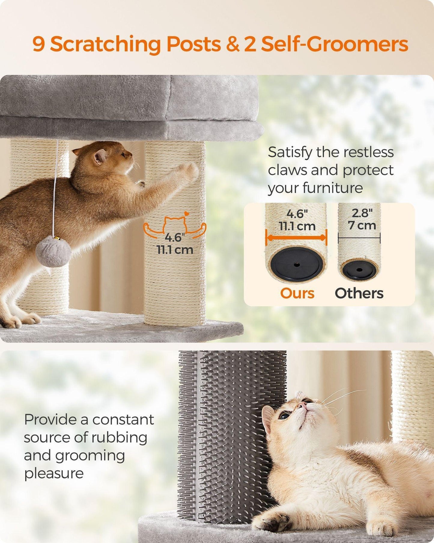 Cat Tree Gray and White FredCo