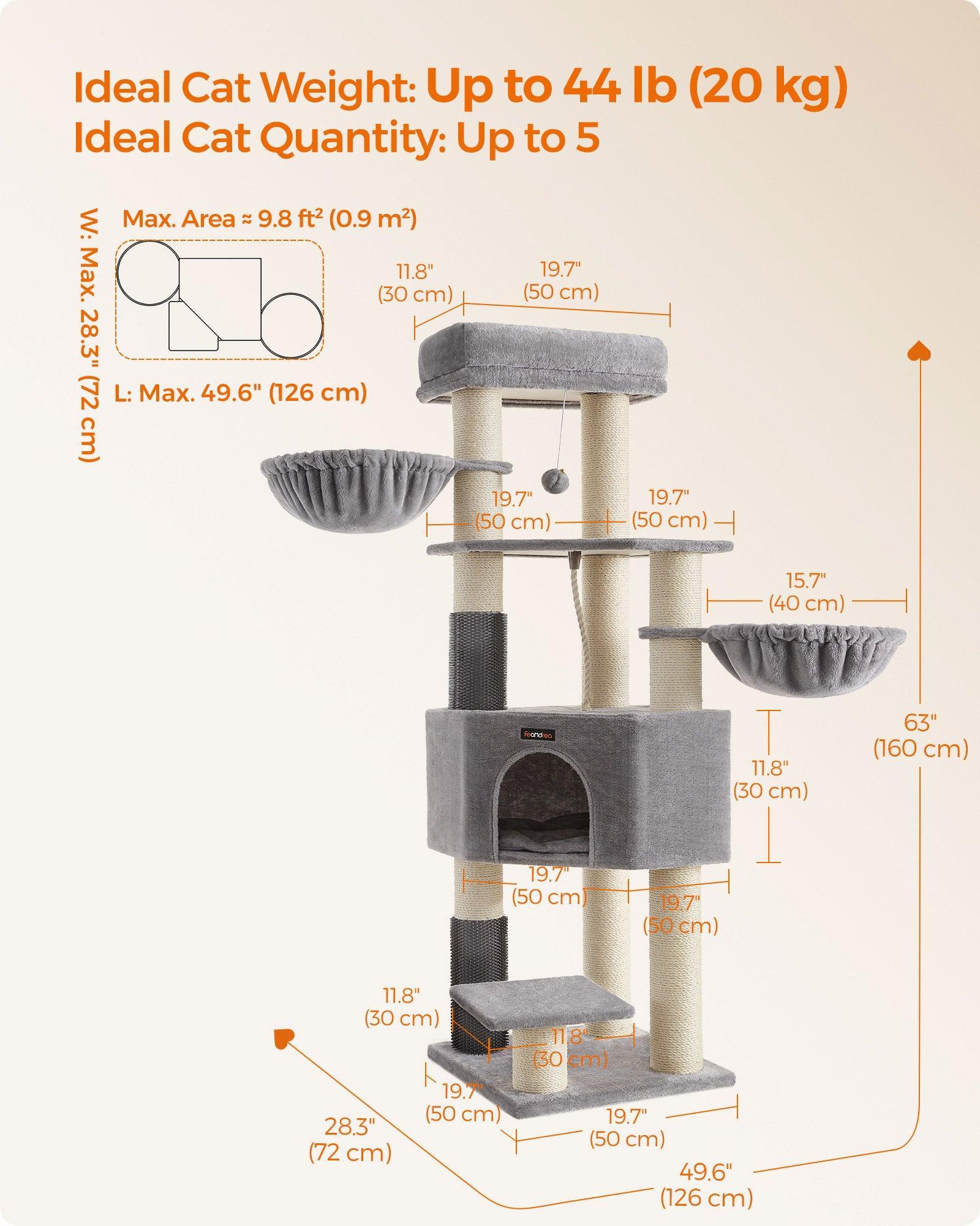 Cat Tree Gray and White FredCo