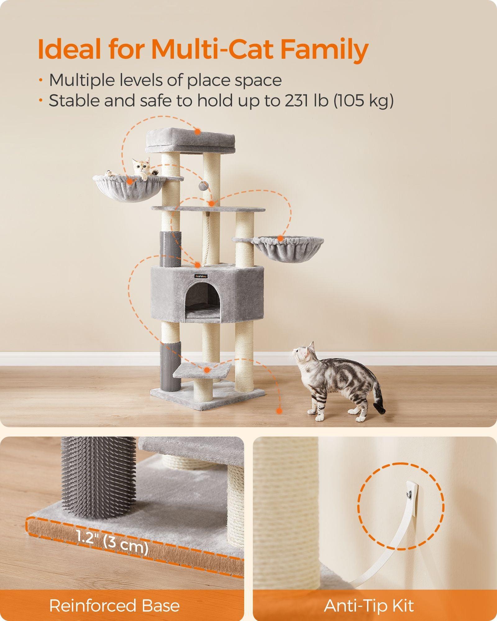 Cat Tree Gray and White FredCo