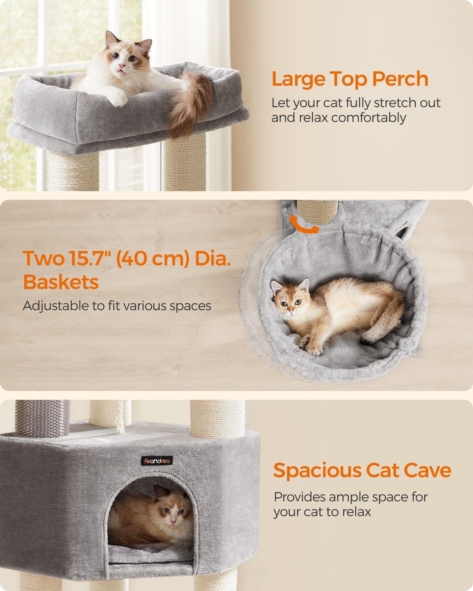 Cat Tree Gray and White FredCo