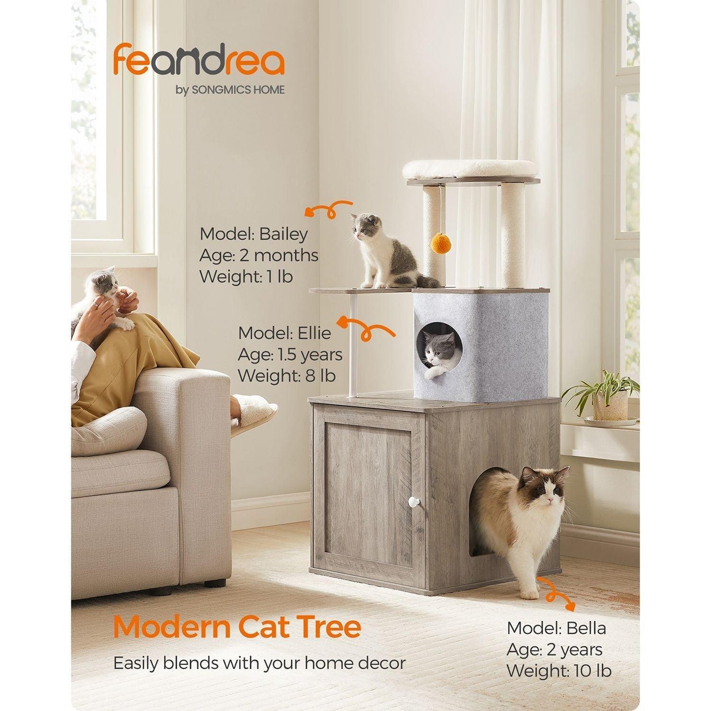 Cat Tree with Litter Box Enclosure FredCo