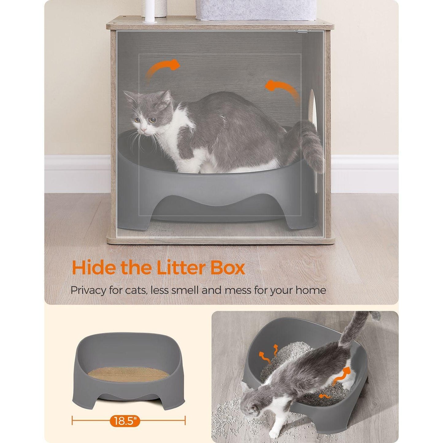 Cat Tree with Litter Box Enclosure FredCo