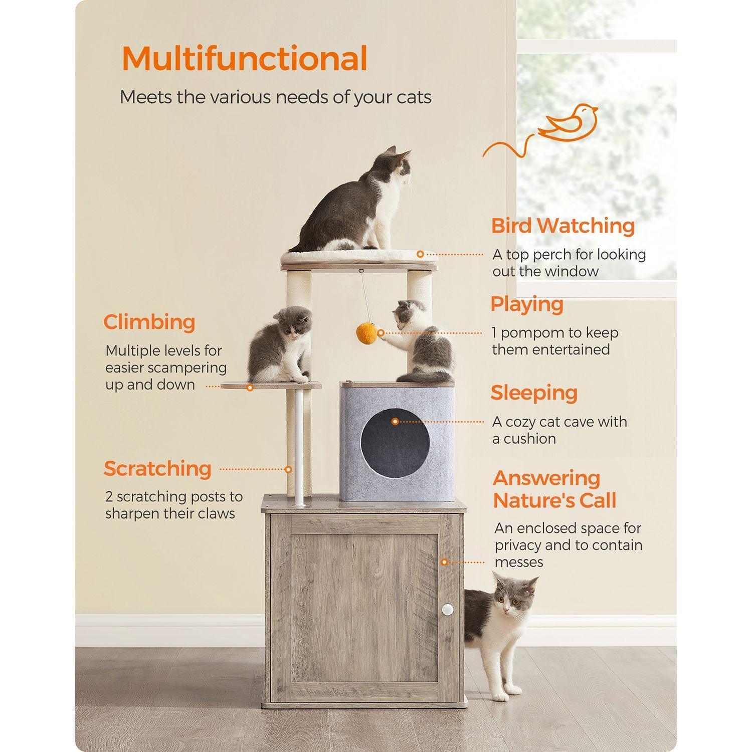 Cat Tree with Litter Box Enclosure FredCo