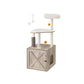 Cat Tree with Litter Box Enclosure Greige FredCo