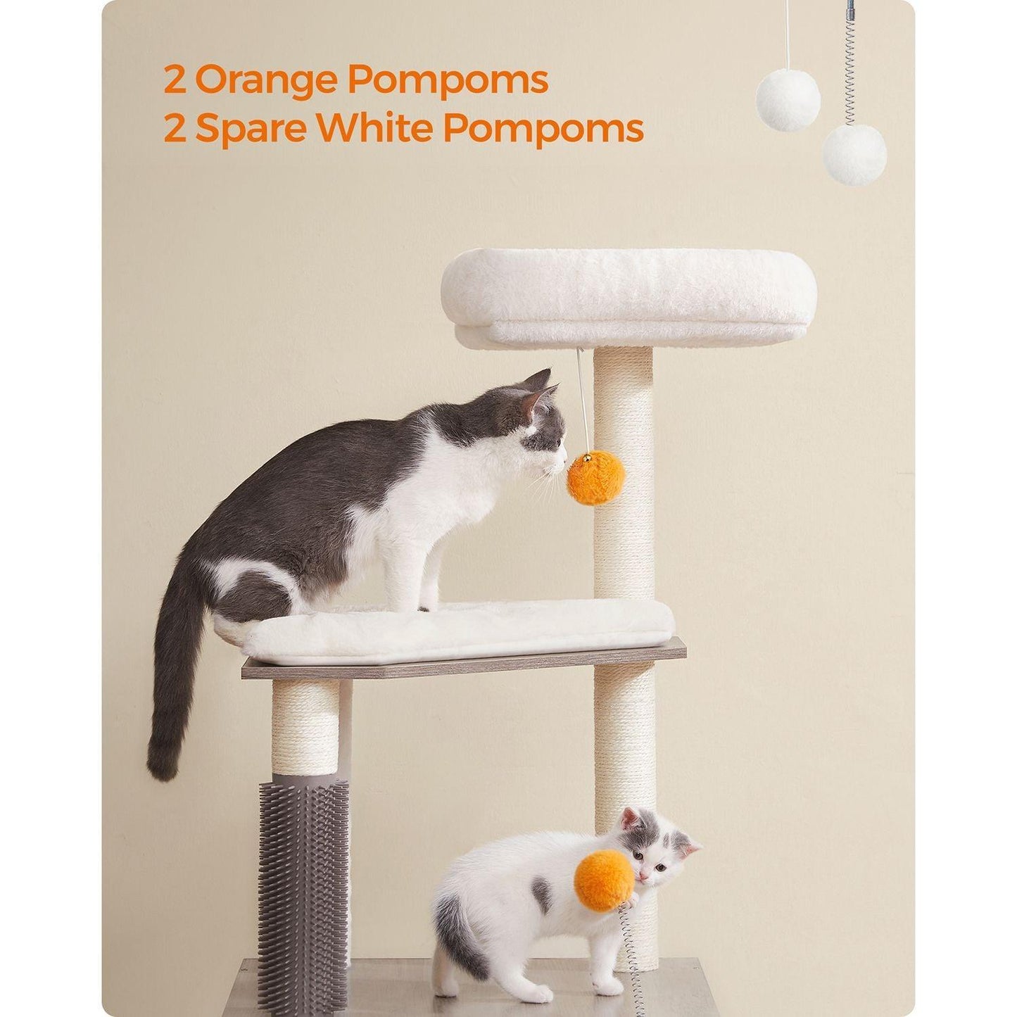 Cat Tree with Litter Box Enclosure Greige FredCo