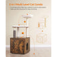 Cat Tree with Litter Box Enclosure Rustic Brown FredCo