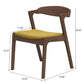 Dakota Dark Yellow Velvet Dining Chair (Set of 2) With Solid Wood Legs and Mid-Century Modern Design 29.3'H x 16'W x 22'D FredCo