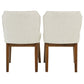 Ellis Mid-Century Modern Dining Chair Set of 2 with Full-Back Support in Beige Linen FredCo