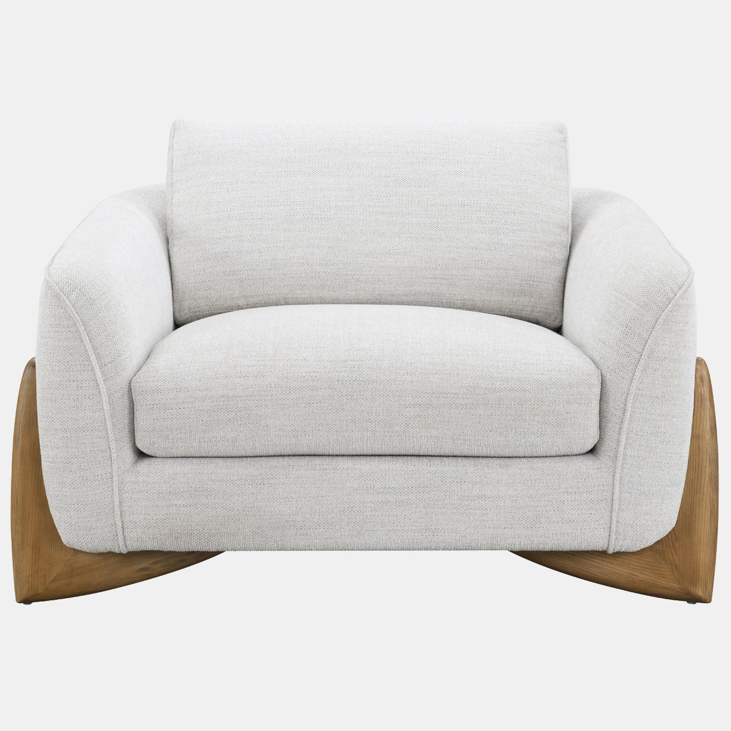 Chair W/ Wood Accent, Beige 18095-01 Sagebrook Upholstered Armchair FredCo