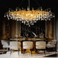 Chandelier Ceiling Light, Water Droplets Crystal Lamp G9 Crystal Droplet FredCo