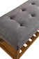 Charla Gray Fabric & Oak Finish Bench FredCo