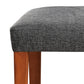 Charla Gray Fabric & Oak Finish Bench FredCo