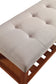 Charla Light Gray Fabric & Oak Finish Bench FredCo