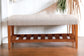 Charla Light Gray Fabric & Oak Finish Bench FredCo