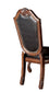Chateau Black Synthetic Leather & Cherry Finish De Ville Side Chair (Set of 2) FredCo