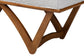 Chenoa Japandi Light Grey Boucle Fabric and Walnut Brown Finished Wood Bench FredCo