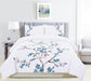 Cherry Garden 100% Cotton Embroidered Floral Bird Duvet Cover Set FredCo