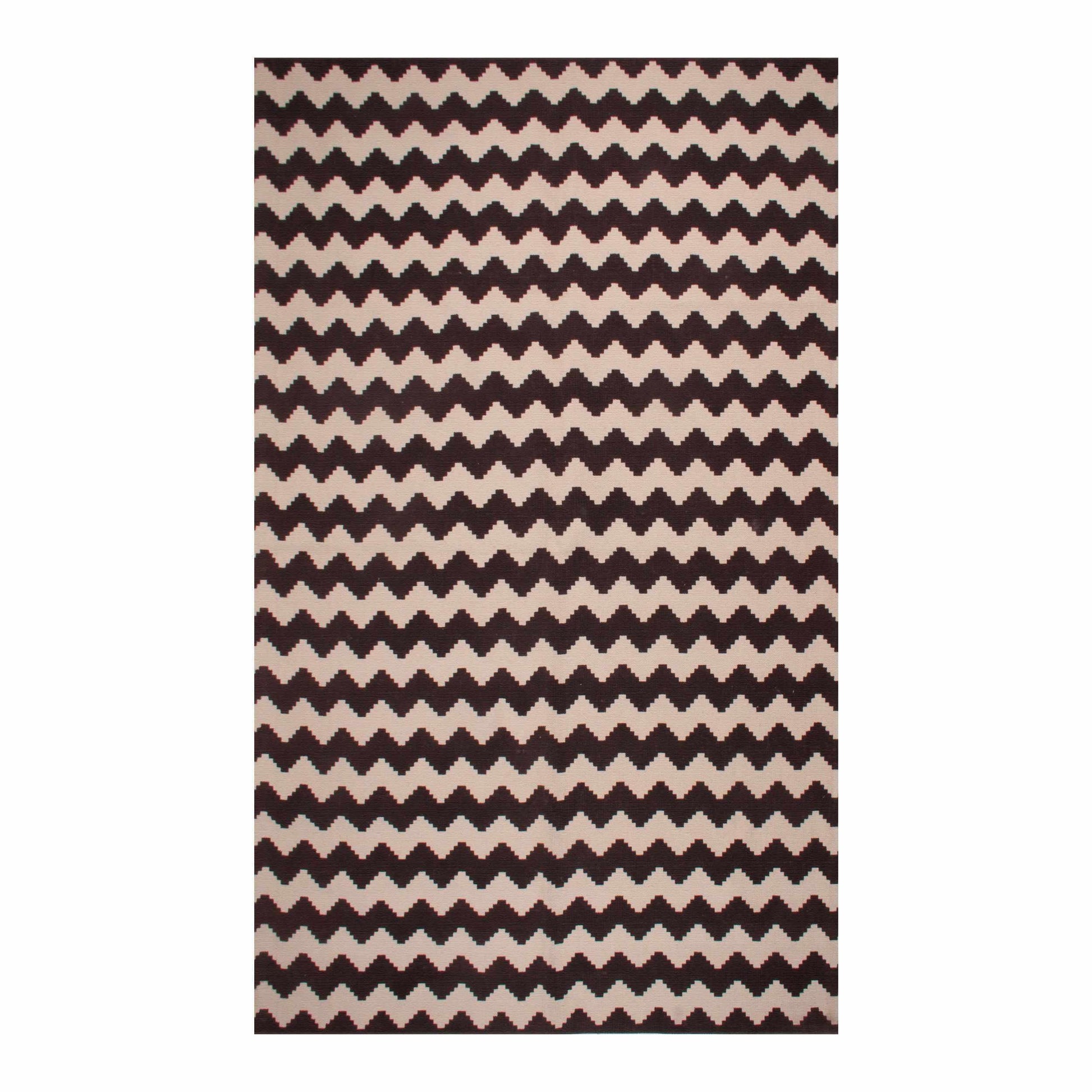 Chevron Zig-Zag Wavy 100% Cotton Printed Rug FredCo