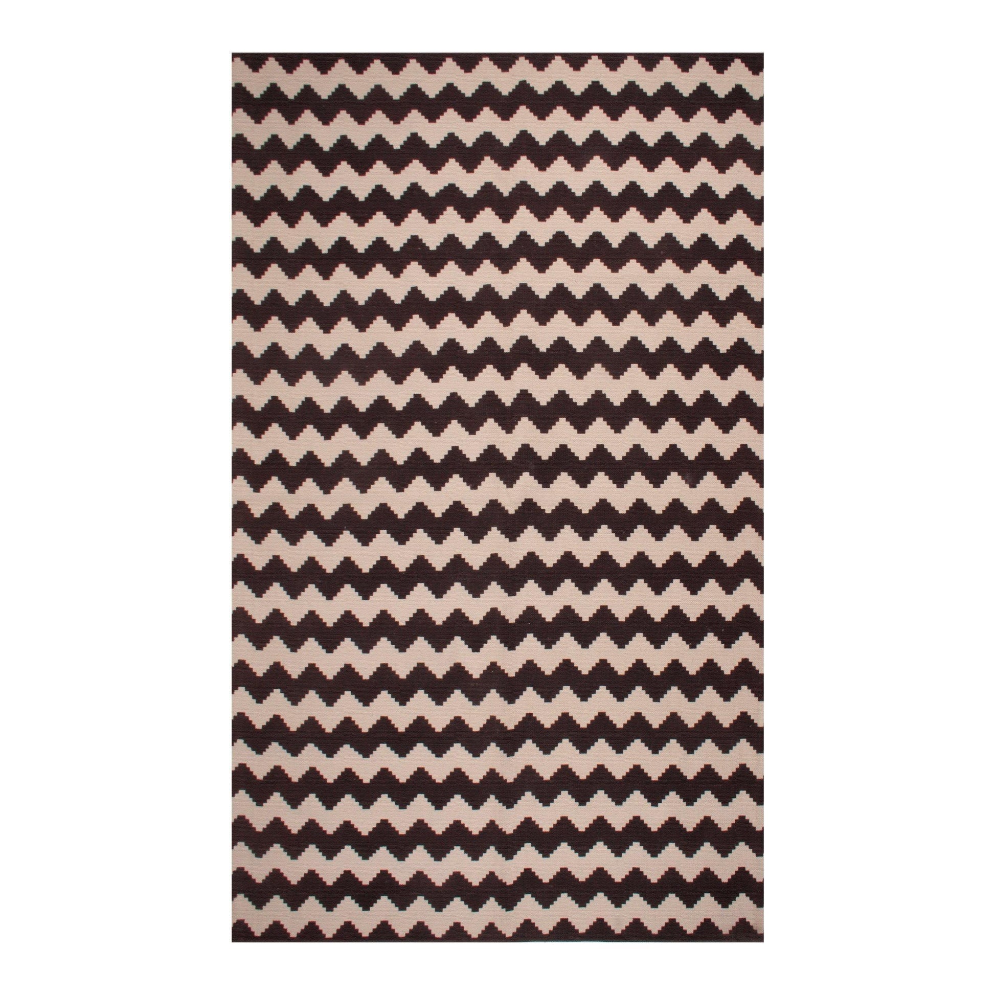 Chevron Zig-Zag Wavy 100% Cotton Printed Rug FredCo