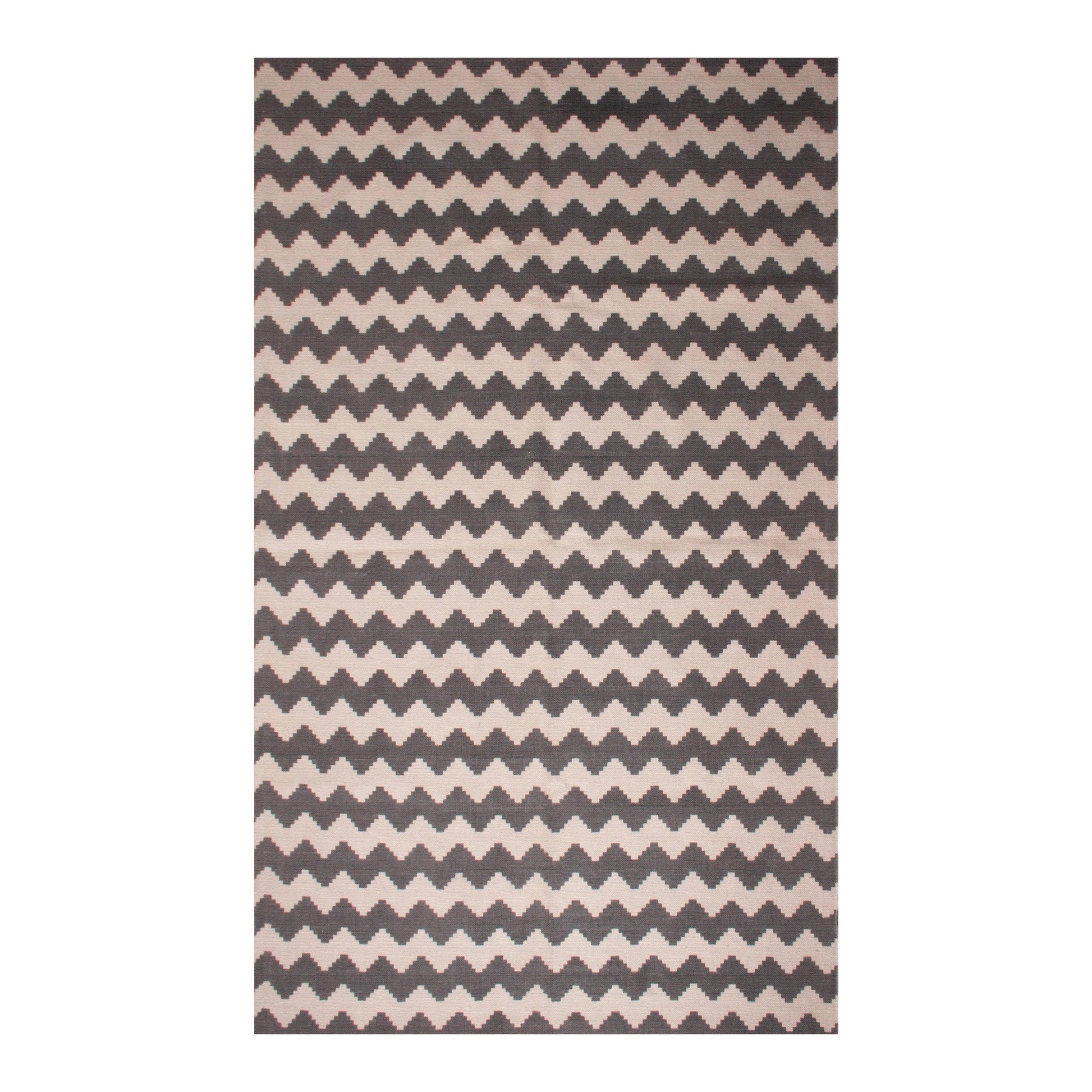 Chevron Zig-Zag Wavy 100% Cotton Printed Rug FredCo