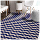 Chevron Zig-Zag Wavy 100% Cotton Printed Rug FredCo