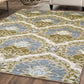 Chloe Non-Slip Nylon Foldable Modern Floral Damask Rug FredCo