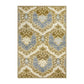 Chloe Non-Slip Nylon Foldable Modern Floral Damask Rug FredCo