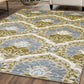 Chloe Non-Slip Nylon Foldable Modern Floral Damask Rug FredCo