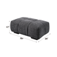 Chosen Gray Chenille Ottoman FredCo