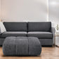 Chosen Gray Chenille Ottoman FredCo